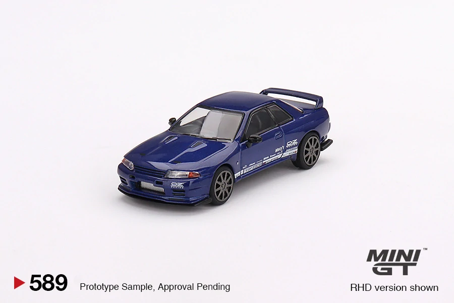 MiniGT #589 Nissan Skyline GT-R Top Secret VR32 Metallic Blue