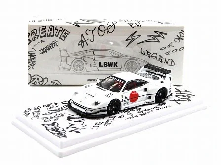 Ferrari F40 LBWK White Tokyo Auto Salon 2023 1:64 INNO64