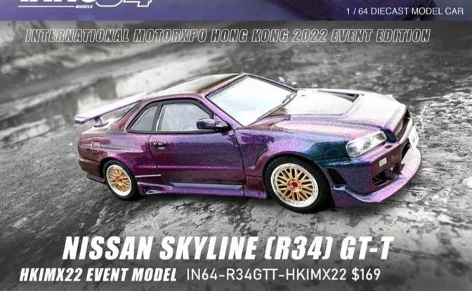 Nissan Skyline GT-T (R34) Magic Purple 1:64 INNO64