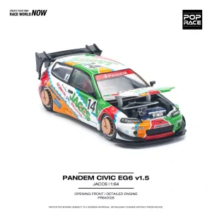 Pop Race 1:64 PANDEM Honda Civic EG6 JACCS