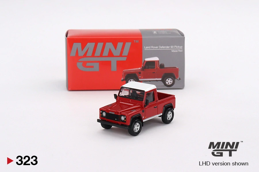 MiniGT #323 Land Rover Defender 90 Pickup Masai Red