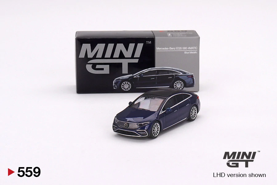MiniGT #559 Mercedes-Benz EQS 580 4MATIC Nautical Blue Metallic