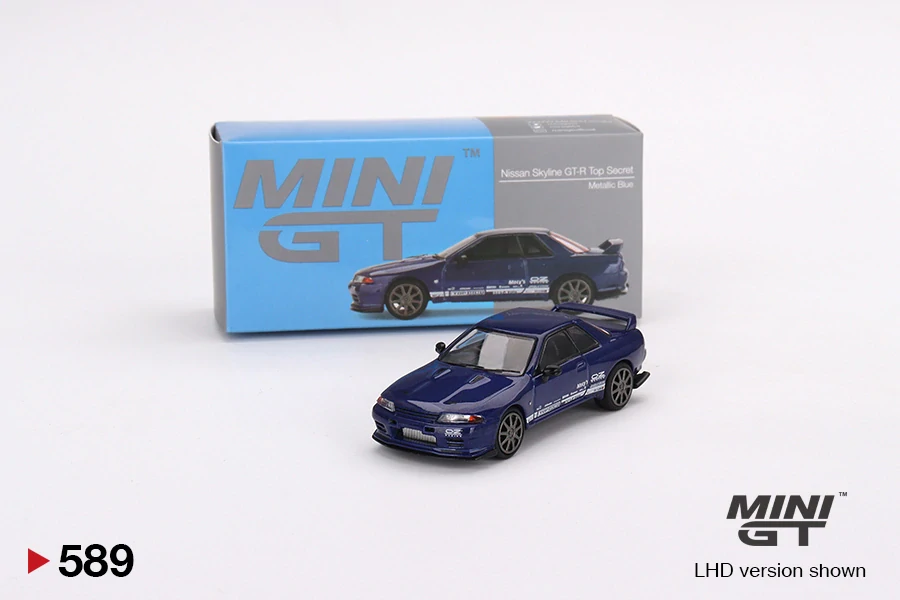 MiniGT #589 Nissan Skyline GT-R Top Secret VR32 Metallic Blue