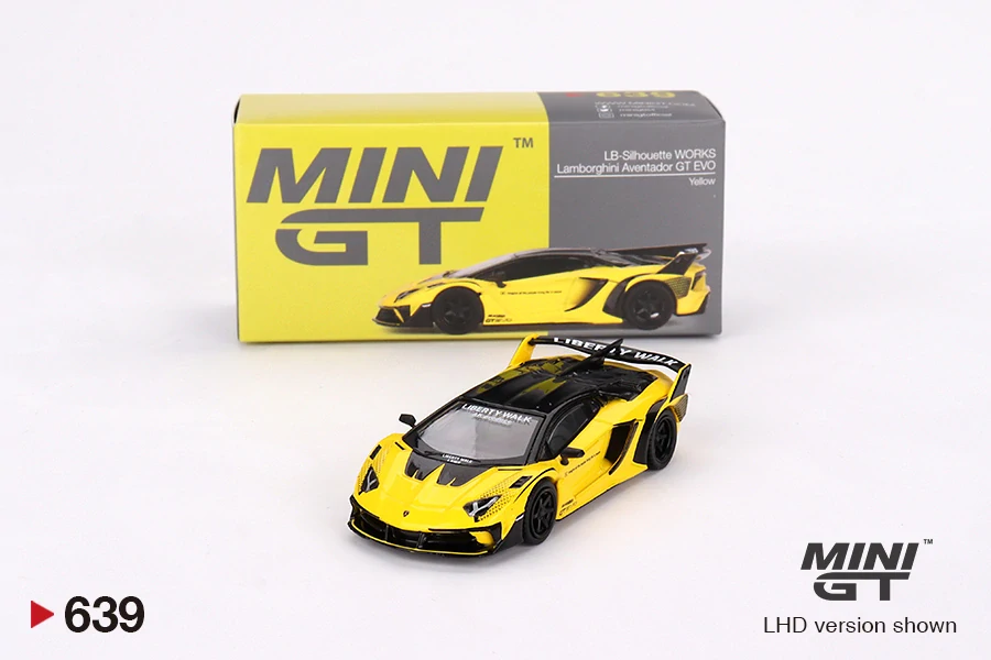 MiniGT #639 Lamborghini LB-Silhouette WORKS Aventador GT EVO Yellow