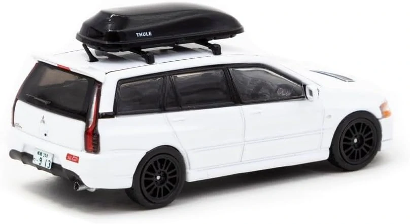 Mitsubishi Lancer Evolution Wagon Roof Box White 1:64 tarmac